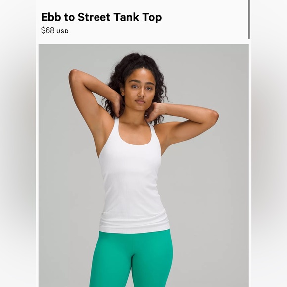 lululemon athletica Tops - LULULEMON EBB TO STREET TANK TOP